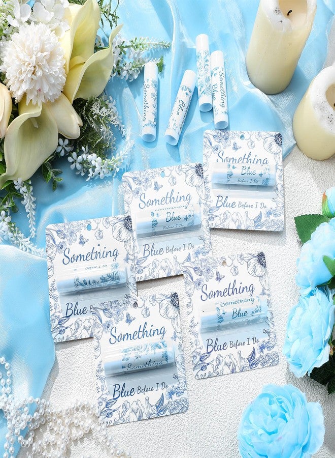 Siifert 48 Pcs Something Blue Before I Do Gifts for Guests Something Blue Lip Balm Floral Wedding Party Favors Bridal Shower Travel Size Lip Balm Party Supplies for Bridesmaid Bachelorette Souvenirs - Image 2
